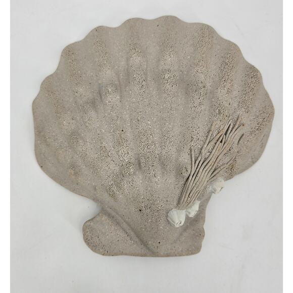 Jan Sell Studio Pottery Scallop Shell Dish with Barnacles - Picture 2 of 3